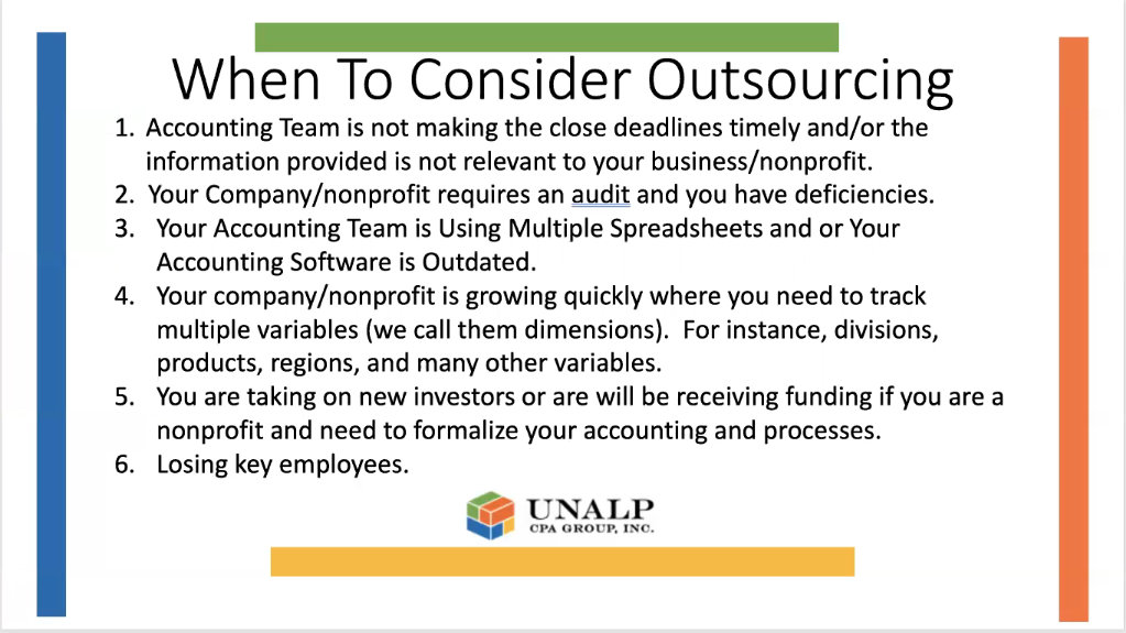 When to Consider Outsourcing Accounting